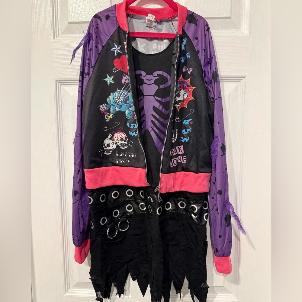 Punk Zombie Kids Costume Set - Picture 2 of 10